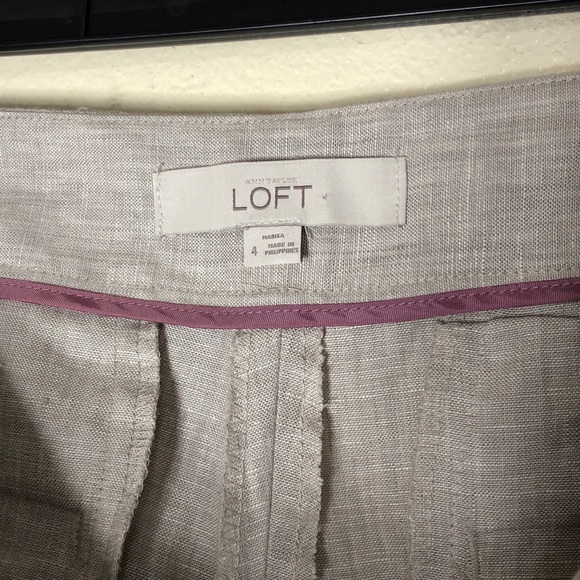 Ann Taylor Loft 100% Linen Marissa Capris - Picture 3 of 4